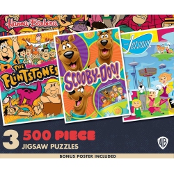 MASTERPIECES 3-Pack 500PC Puzzles - Hanna-Barbera