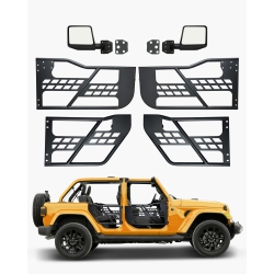 VEVOR 4-Door Jeep Tube Doors, Hunting Style Jeep Tubular Door \w Dot Certified Rear View Mirrors, Jeep Doors \w Rubber Pads & Toughened Steel