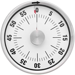 GREEN SCENIC Visual Timer Kitchen Machine Timer Learning Children's Kitchen Reminder Magnetic Cooking Stopwatch Alarm Clock - In White