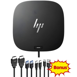HP USB-C/a Universal Dock G2, With 4 Free Cables, USB-C to USB-A, USB-A to USB-A, HDMI 2.0, USB-C to USB-C (5Tw13Aa#aba)
