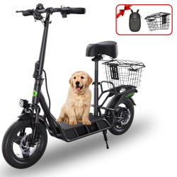 ISINWHEEL Hyper X Electric Scooter for Adults (700W Motor/34 Km/h Top Speed/45 Km Range/14'pneumatic Tires/dual Hydraulic Suspension & Braking) -