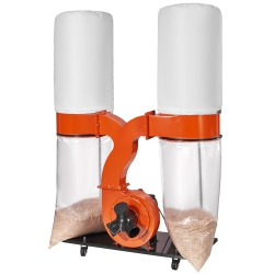 VEVOR 3HP 1550 Cfm Dust Collector, Rolling Dual Dust Collector \w 94-Gallon Large Dust Collection Bag, 2.5 Micron Bag Filtration, Workshop Mobile