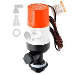 VEVOR Livewell Pump for Boat, 12V 1100 Gph Straight Livewell Aerator Pump \w Dual Inlet, Aba Housing & Detachable Motor Cartridge