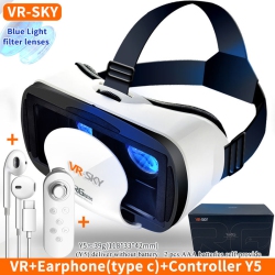 THE WAY Vr Virtual Glasses Game Glasses Private Theater 3Dvr Glasses Virtual Reality Headset HD Light Eye Protection Support Sky Earless Light
