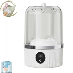 MYACUC Mini Rechargeable Underwear Washing Machine, Portable Wireless Socks Gloves Washing Machine for Home Or Travel Use - In White