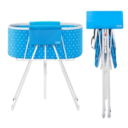 VEVOR Portable Dog Bathtub, Elevated & Foldable Space-Saving Pet Shower Station \w Quick Drainage, Bathing Tub for Washing & Grooming Small And