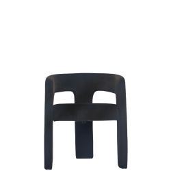 KOSSMAI Modern Barrel Accent Upholstered Curved Back Dining Armchair \w 3-Leg Design, Soft Velvet Fabric – for Living Room, Bedroom, Dining Or