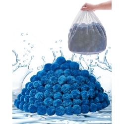 VEVOR 4 Lbs Pool Filter Balls for Sand Filter, Filter Balls Replace Pool Filter Sand, Reusable Polyester Fiber Filter Media \w Wash Bag, For
