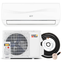 COSTWAY 9000 Btu Mini Split Air Conditioner & Heater With 0.75 Ton Pre-Charged Heat Pump