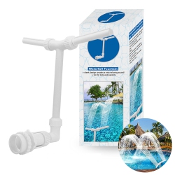 MYACUC Pool Fountain, Swimming Pool Waterfall Fountain Spray, 2 Heads Water Sprinkler Pool Accessories for Above/inground Pools