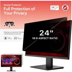 HLD 24 Inch Removable Computer Privacy Screen Filter for 16:9 Ratio Monitor, Anti-Spy, Anti-Glare, Anti-Scratch, Uv-Blocking
