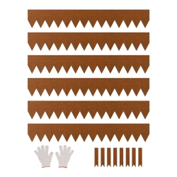 VEVOR 6 Packs Steel Landscape Edging, 40 X 6 In Weather-Resistant & Pre-Rust Metal Landscape Edging, Bendable Garden Edging Border, Heavy Duty Lawn