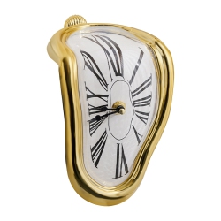 MYACUC Melting Clock Melted Distorted Vintage Wall Clocks Wall Watch Decoration-Gold
