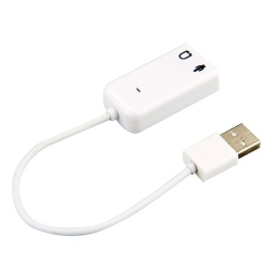 THE WAY USB External Sound Card, 5.1 Channel, Stereo Mixing Sound Card, USB Wired Sound Card, Computer Sound Card (White)