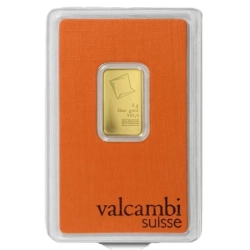 VALCAMBI SUISSE – 5 Gram Bar (With Assay Card) – .9999 Fine In Gold