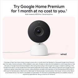 Google Nest Cam Indoor Cablata 3ª Gen | Videocamera Sicurezza 2K | Visione Notturna | Compatibile Con Google Home | Bianco Ghiaccio