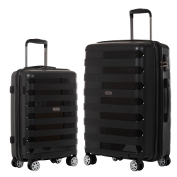 AIR CANADA Eerie 2-Piece Hardside Luggage Set – 24-Inch Checked Luggage & Carry-On Suitcase