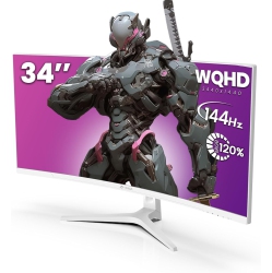CRUA 34Inch Gaming Monitor 144Hz 21:9 1500R Ultra Wide Curved Monitor, Wqhd (3440 X 1440P) 120%srgb Va Panel Computer Monitor Support Amd Freesync