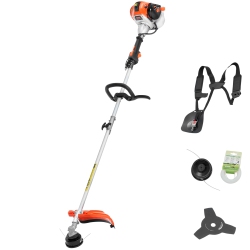 VEVOR 16.9" String Trimmer, 25.2Cc 2-Stroke, Gas Powered Weed Wacker, Cordless Grass Trimmer, Multi-Functional Lawn Edger \w Shoulder Strap & 3T