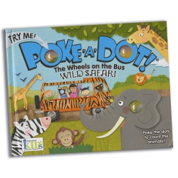MELISSA & DOUG Poke-A-Dot Wheels On The Bus Wild Safari Board Book