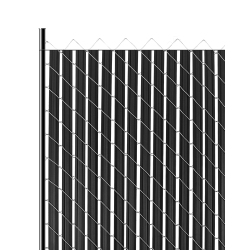 VEVOR Fit 8' High Fence Bottom Locking Privacy Slats, Double-Wall Vertical Bottom-Locking Slats \w Wings for Chain-Link Fence, High-Density HDpe