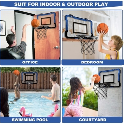 PETGINHOME Basketball Hoop Indoor \w 3 Balls, Mini Basketball Hoop Suit for Bedroom/office, Door Basketball Hoop Indoor Toys Gifts for Kids And Adults