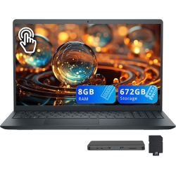 DELL Inspiron 15.6" Fhd Touchscreen Laptop, Intel I5-1334U, 672GB Storage (512GB SSD+160GB Docking Station Set), 8GB Ram, Intel Uhd Graphics, Numeric