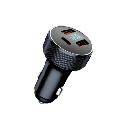 THE WAY 72W Fast Car Charger Adapter, Dual USB Fast Charging Type C Car Charger \w Led Display, Qc 3.0 Pd Cigarette Lighter Adapter for Laptop