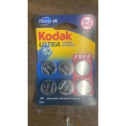 KODAK Ultra Lithium Batteries 3V Cr2032 Pack Of 6