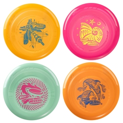 WHAM-O Frisbee Go 4 Pack Flying Disc, 9 Inch Lightweight Colorful Toy Set for Beginners Outdoor Game - 70G