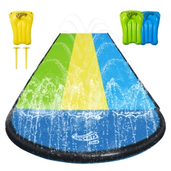 WHAM-O Slip N Slide Triple Waver Rider With Boogie 18Ft for Kids 5-12 Years Backyard Water Fun