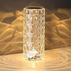 THE WAY Hot-Selling Crystal Rose Lamp Decoration, Table Lamp Bedroom Internet Celebrity Atmosphere, Bedside Touch Control Rechargeable Night Light