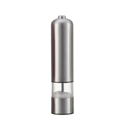 MYACUC Pepper Grinder Stainless Steel Salt Pepper Electric Grinder Adjustable Coarseness Pepper Mixer In Black