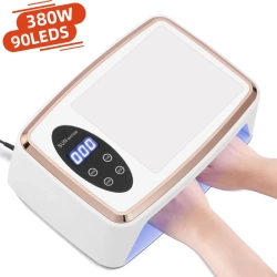 MYACUC 90Leds Uv Led Lamp for Nail Manicure 380W Professional Gel Polish Drying Lamps With Hand Pillow Wear High-Power Nail Dryer
