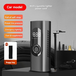GREEN SCENIC Car Mini Portable Multi-Function Air Pump - 150Psi High Pressure/digital Tire Pressure/auto Stop When Full/fast Inflation/led Emergency