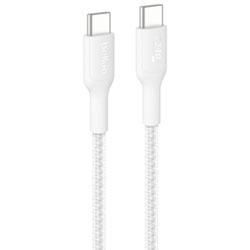 Belkin BoostCharge Pro 1m (3.3 ft.) Braided USB-C Cable - White