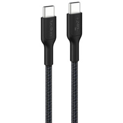 Belkin BoostCharge Pro 1m (3.3 ft.) Braided USB-C Cable - White