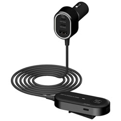 Scosche PowerVolt 100W PD 6-Port USB-C and USB-A Car Charger with 5’ Cable - Black
