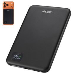Kopplen 5000 mAh USB-C Power Bank with 15W Wireless Charger - Black