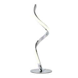 MYACUC Modern Spiral Table Lamp, 3 Colors Touch Control Desk Lamp for Bedroom Living Room Office Bedside Nightstand Lamp, Curved Art Lamp In Silver