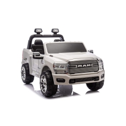 KINGTOYS Licensed Xxl 24V Ram 3500 Kids Ride On 2 Seater 4Wd Truck, Rubber Tires, Leather Seat, With Rc