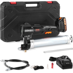 VEVOR 20V Cordless Grease Gun, 10, 000 Psi, 39" Long Hose, Electric Grease Gun Kit High Pressure Battery Powered Grease Gun \w Carrying Case, Battery