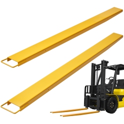 VEVOR 84" Length Pallet Fork Extensions, 4.5" Width, Heavy Duty Carbon Steel, for Forklifts, 1 Pair Forklift Extensions, Industrial Forklift Fork
