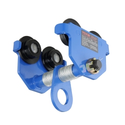 VEVOR 4400 Lbs/2 Ton Load Capacity Push Beam Trolley \w Dual Wheels, Adjustable for I-Beam Flange Width 2.5" to 7", Heavy Duty Alloy Steel Garage