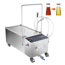 VEVOR 55L Portable Oil Filtering Unit, 10 L/min Filtering Speed, Equipped With Casters And Oil Hose, Ideal for Fast Food Venues