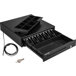 VEVOR 16" Cash Register Drawer, 12 V, for Pos System \w 5 Bill 8 Coin Cash Tray, Removable Coin Compartment & 2 Keys Included, Rj11/rj12 Cable For