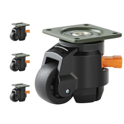 VEVOR Leveling Casters, Set Of 4, 1100 Lbs Total Load Capacity, 2 Inches, Heavy Duty \w Upgraded Handle Design, 360 Degree Swivel Caster Wheels