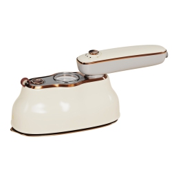 THE WAY Handheld Garment Steamer, Small Foldable Portable Ironing Machine for Household Use, High-Power Steam Iron, 180° Rotating Handle (Beige)