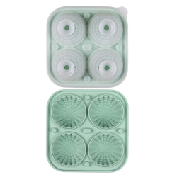 GREEN SCENIC [Food Grade Silicone] Ice Ball Mold Set - Leak-Proof Funnel Lid Design + Easy-To-Remove Special Ice Box, Suitable For