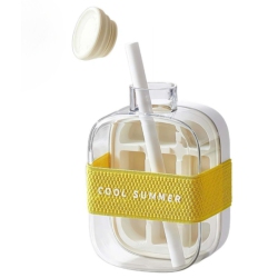 GREEN SCENIC 500Ml Ice Water Bottle 2 In 1 Press Water Ice Cube Ice Box Ice Making High Value Portable Ice Cube Fitness Outdoor Activities Essential